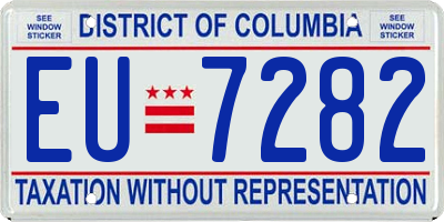 DC license plate EU7282