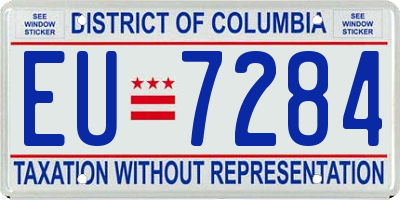 DC license plate EU7284