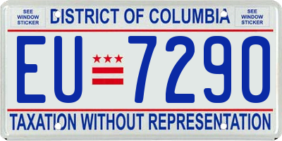 DC license plate EU7290
