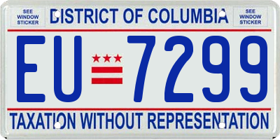 DC license plate EU7299