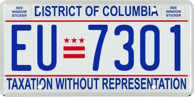 DC license plate EU7301
