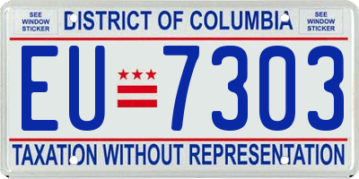 DC license plate EU7303