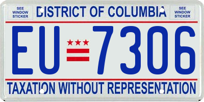 DC license plate EU7306