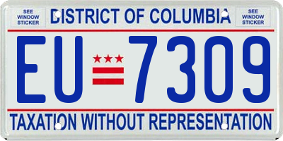 DC license plate EU7309
