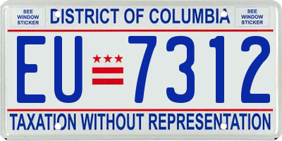 DC license plate EU7312