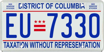 DC license plate EU7330