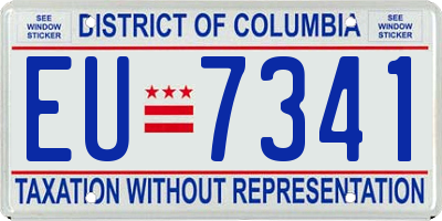 DC license plate EU7341