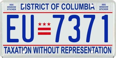DC license plate EU7371