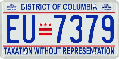 DC license plate EU7379
