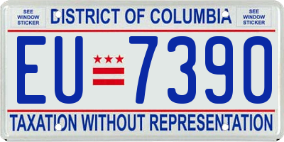 DC license plate EU7390