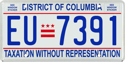 DC license plate EU7391