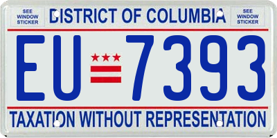 DC license plate EU7393