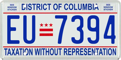 DC license plate EU7394