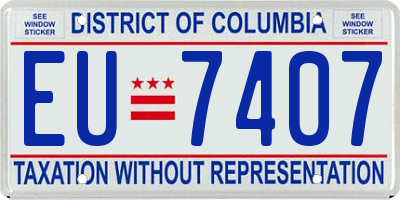DC license plate EU7407