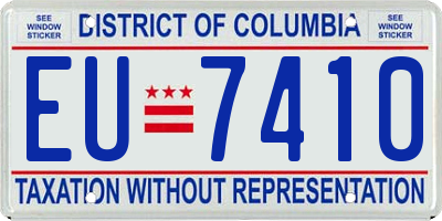 DC license plate EU7410