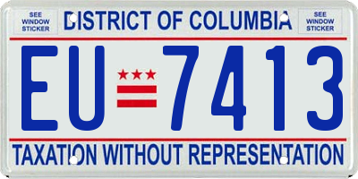 DC license plate EU7413