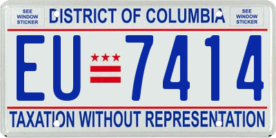 DC license plate EU7414