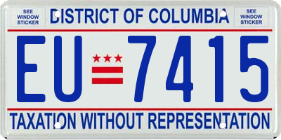 DC license plate EU7415