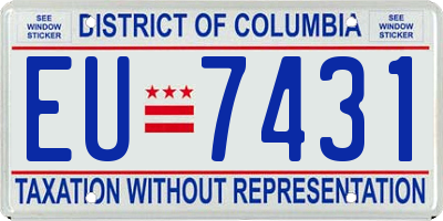 DC license plate EU7431