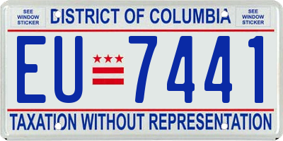 DC license plate EU7441