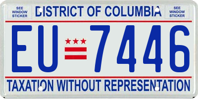 DC license plate EU7446