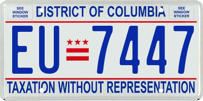DC license plate EU7447