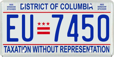 DC license plate EU7450