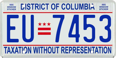 DC license plate EU7453