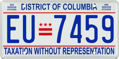 DC license plate EU7459