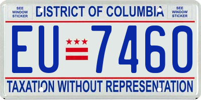 DC license plate EU7460
