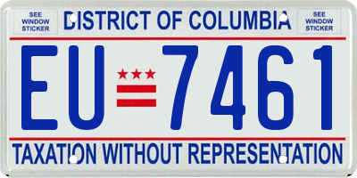DC license plate EU7461