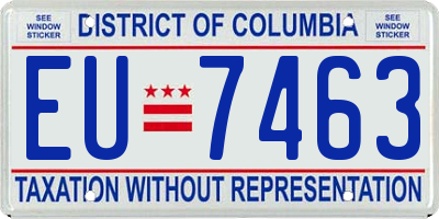 DC license plate EU7463