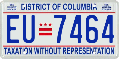 DC license plate EU7464