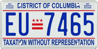 DC license plate EU7465