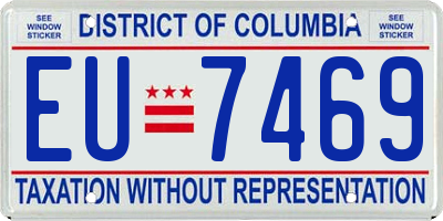 DC license plate EU7469