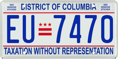 DC license plate EU7470