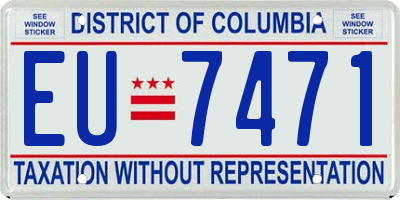 DC license plate EU7471