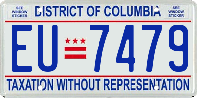 DC license plate EU7479