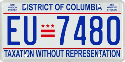 DC license plate EU7480