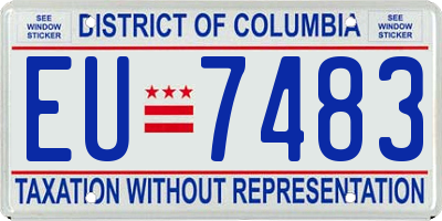 DC license plate EU7483
