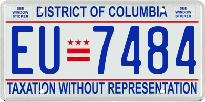 DC license plate EU7484