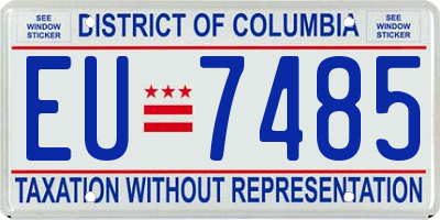 DC license plate EU7485