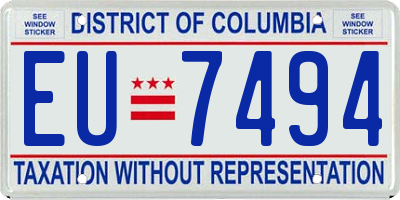 DC license plate EU7494