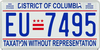 DC license plate EU7495