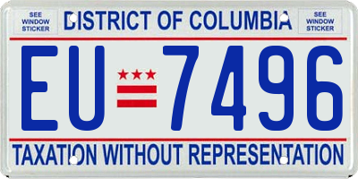 DC license plate EU7496