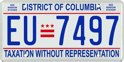 DC license plate EU7497