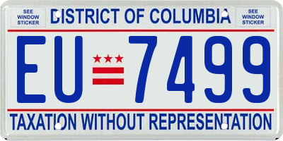 DC license plate EU7499