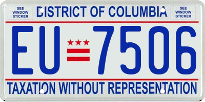 DC license plate EU7506
