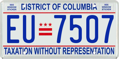 DC license plate EU7507
