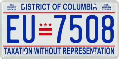 DC license plate EU7508